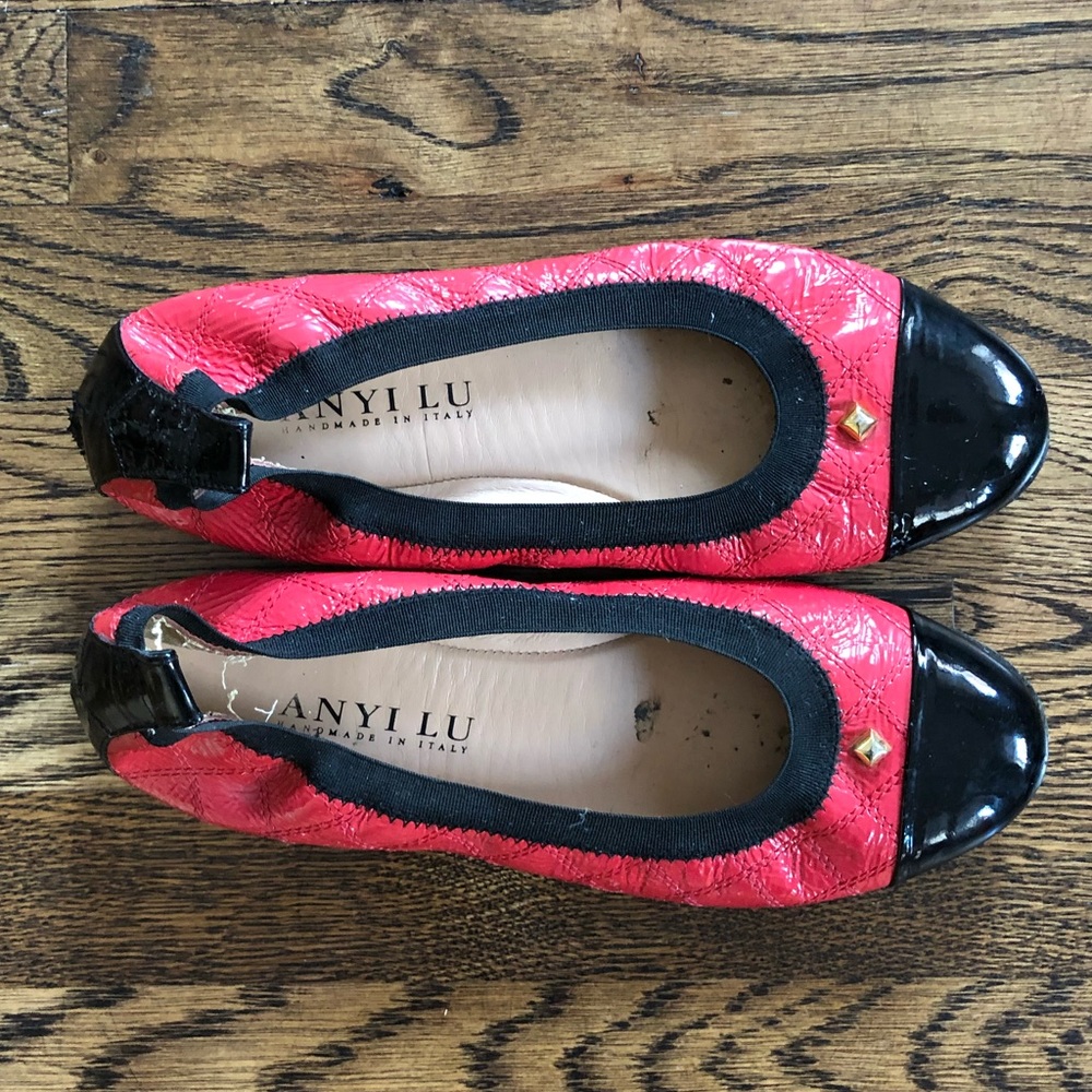 Black and Pink Anyi Lu Flats